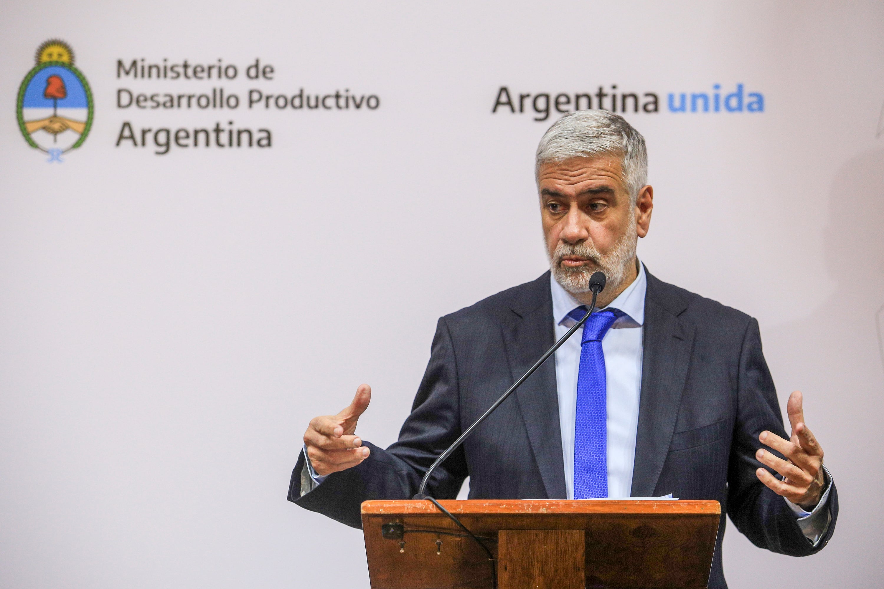 El secretario de Comercio, Roberto Feletti, en la conferencia de prensa del miércoles.