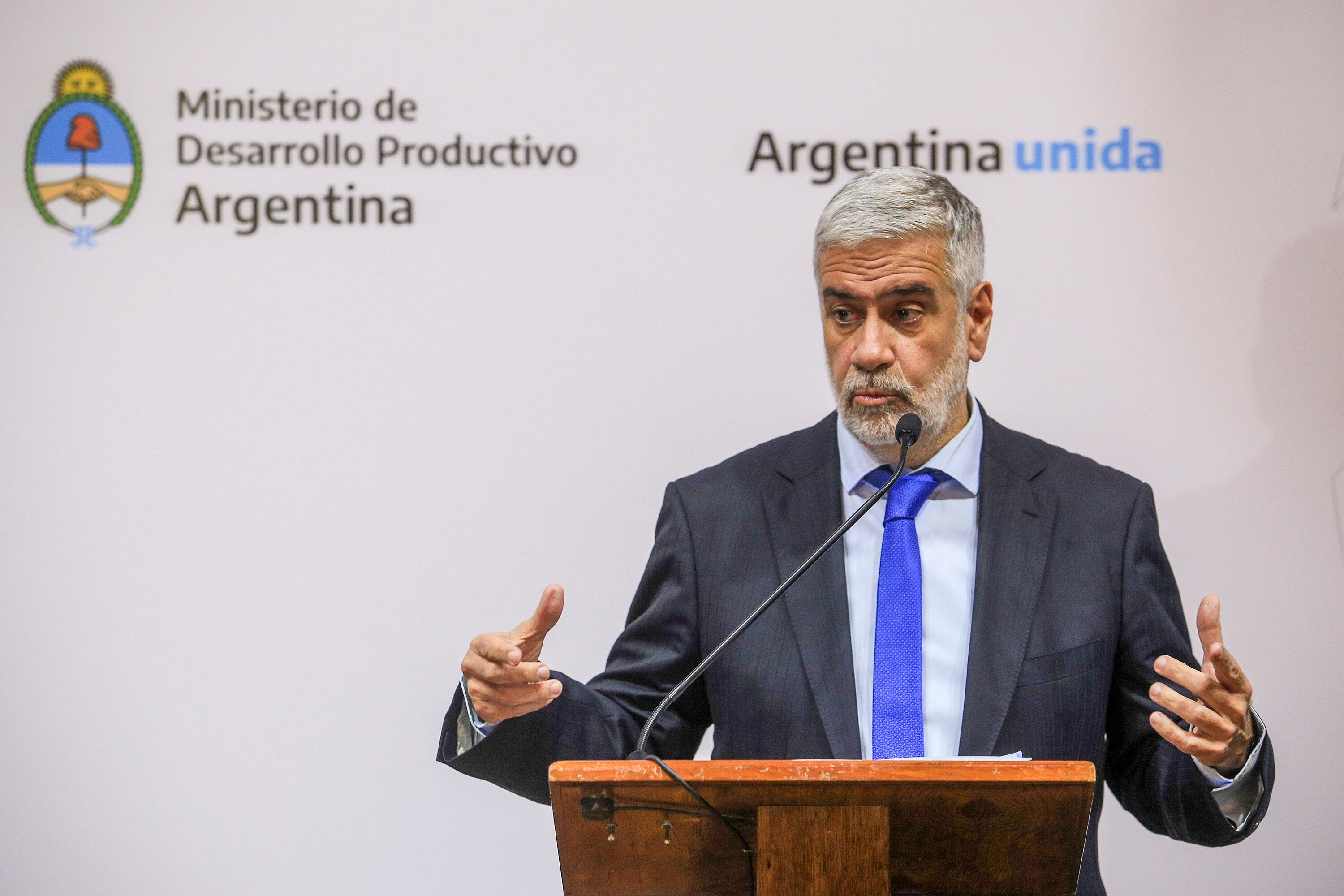 El secretario de Comercio, Roberto Feletti, en la conferencia de prensa del miércoles.