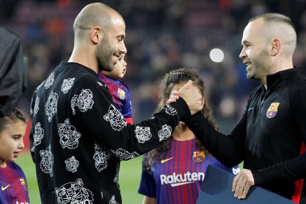 La foto que eligió Iniesta para saludar el retiro de Mascherano.