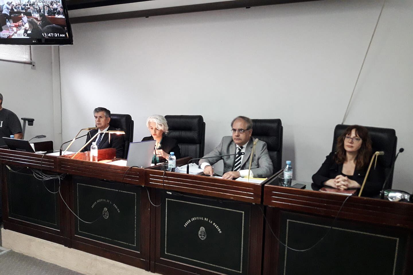 Los integrantes del TOF 4 en una de las audiencias.