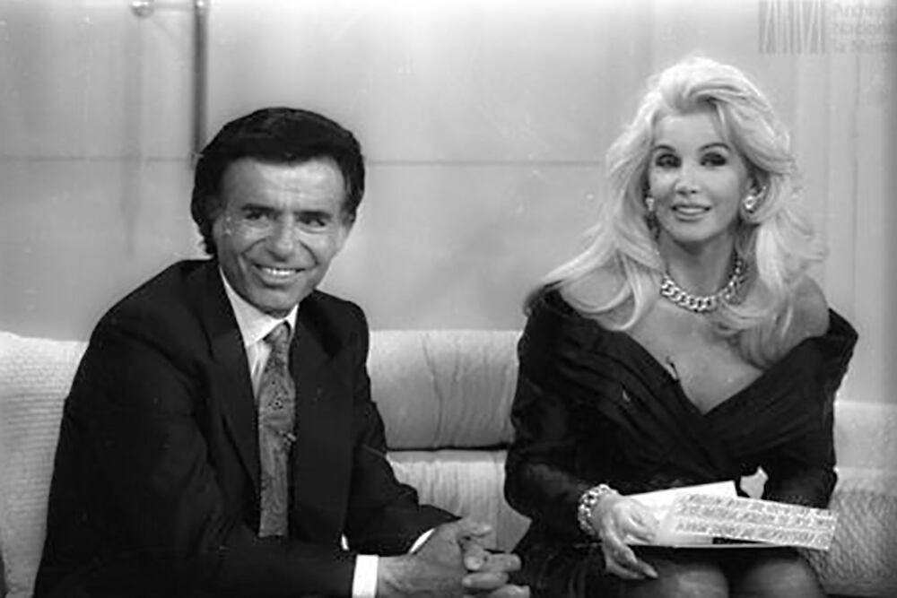 Susana Giménez con Carlos Menem en 1992.