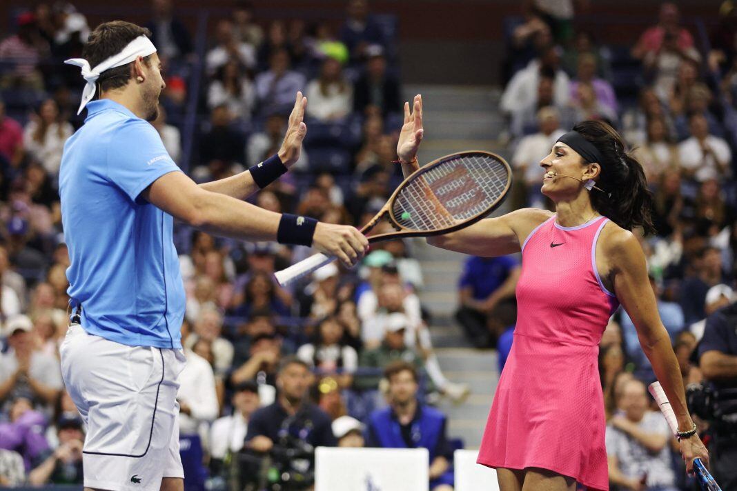Juan Martín del Potro y Gabriela Sabatini, glorias del tenis argentino.