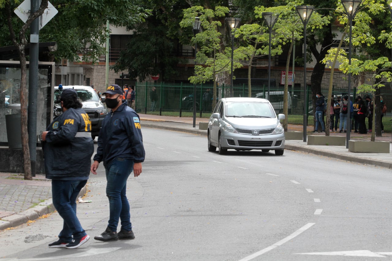 Un momento de la reconstrucción del crimen de Lucas y las detenciones ilegales de sus tres amigos.