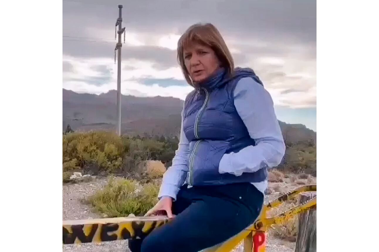 Patricia Bullrich se mostró el domingo en el lugar donde desapareció Maldonado.