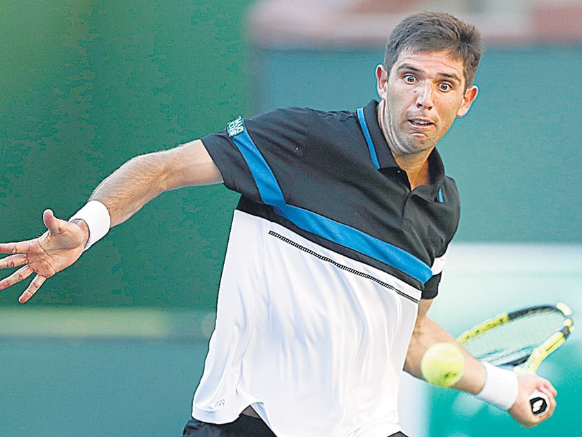 Federico Delbonis ayer frente a Juan Mónaco en el Grandstand.