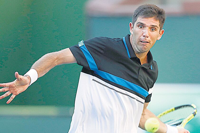 Federico Delbonis ayer frente a Juan Mónaco en el Grandstand.