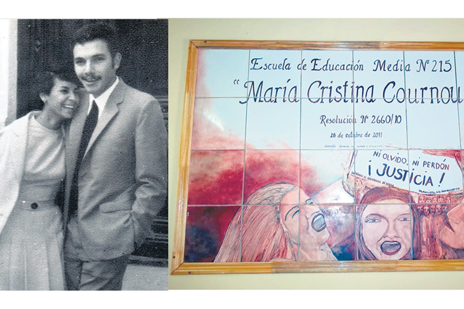 María Cristina Cournou y Nicolás Grandi permanecen desaparecidos. Desde 2011 una escuela de Moreno lleva el nombre de Cournou.