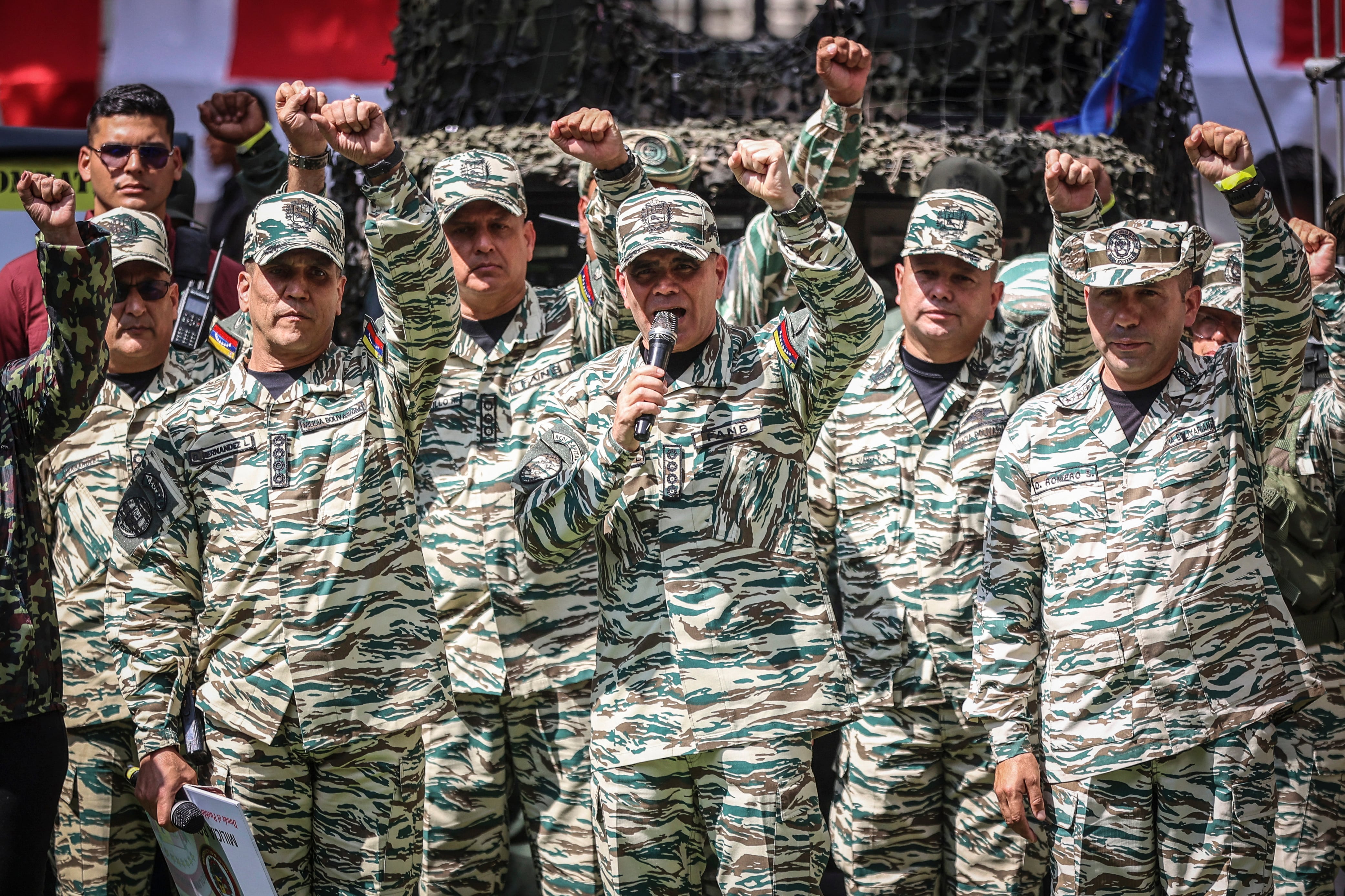vladimir Padrino López, ministro de Defensa, durante los ejercicios