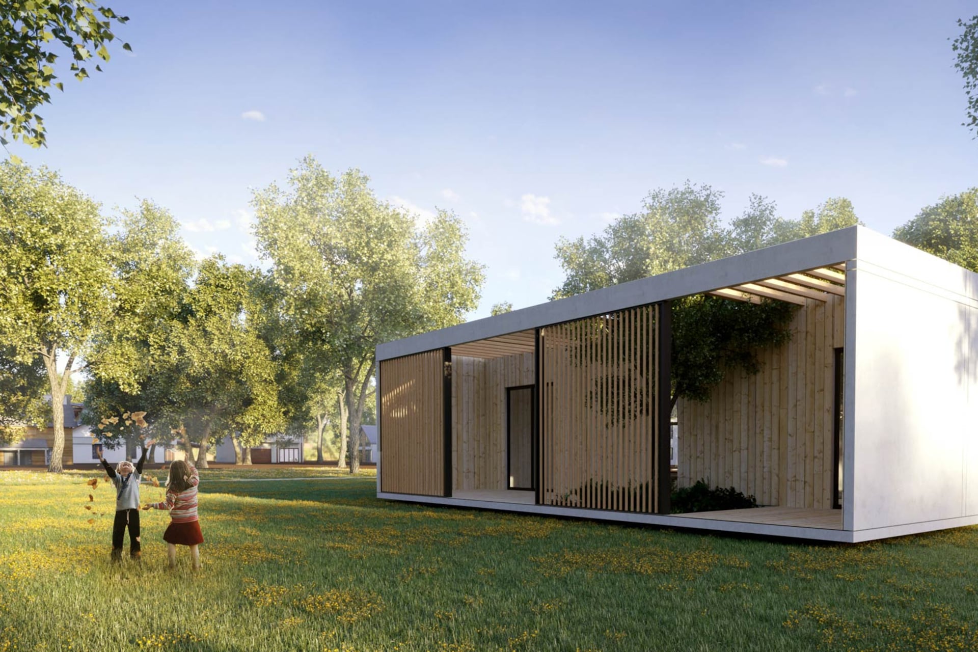 Una de las propuestas de la empresa Vatem Uruguay es la fabricación de este modelo llamado "Varm" de un dormitorio. La innovación está en sus paneles que resultan cuatro veces más eficientes en materia de consumo energético.