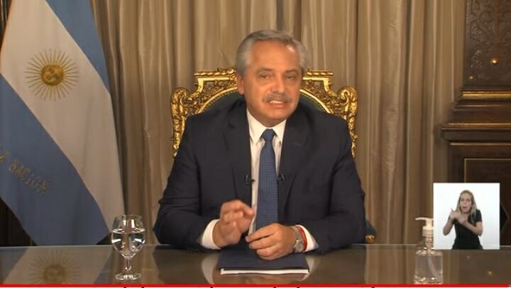 Cadena nacional del Presidente sobre la pandemia.