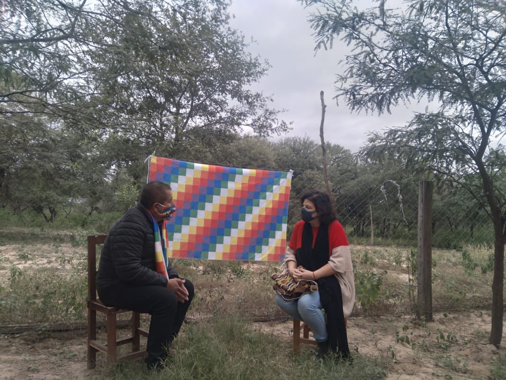 El intendente Rojelio Nerón con la ministra Carla Vizzotti. 