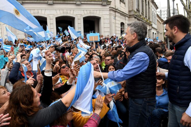 Macri en Olavarría, poco antes de los anuncios para el agro.