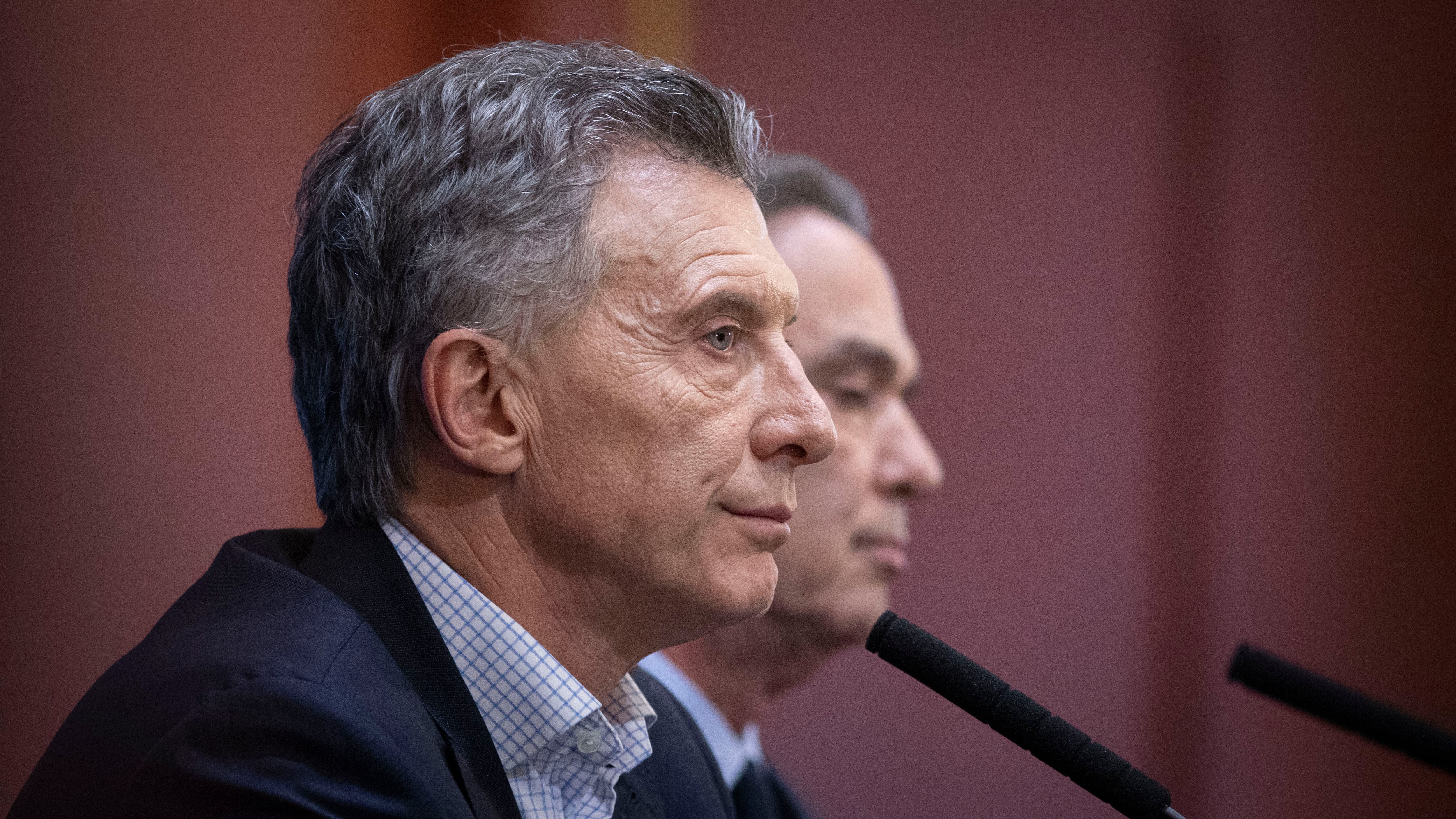 Mauricio Macri ayer, blanco de los cuestionamientos por la crisis económica.
