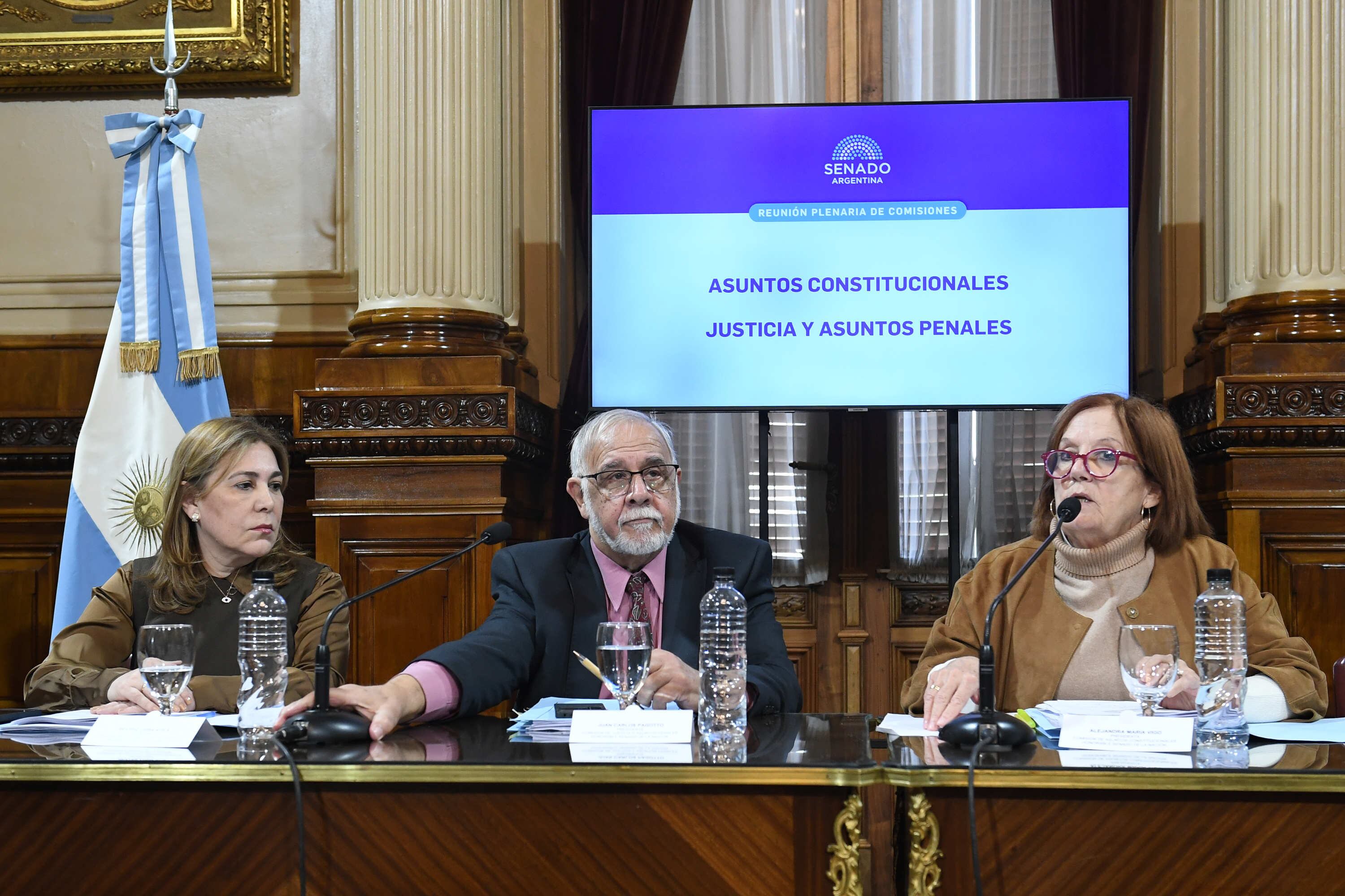 Beatriz Ávila, Juan Carlos Pagotto y Alejandra Vigo.