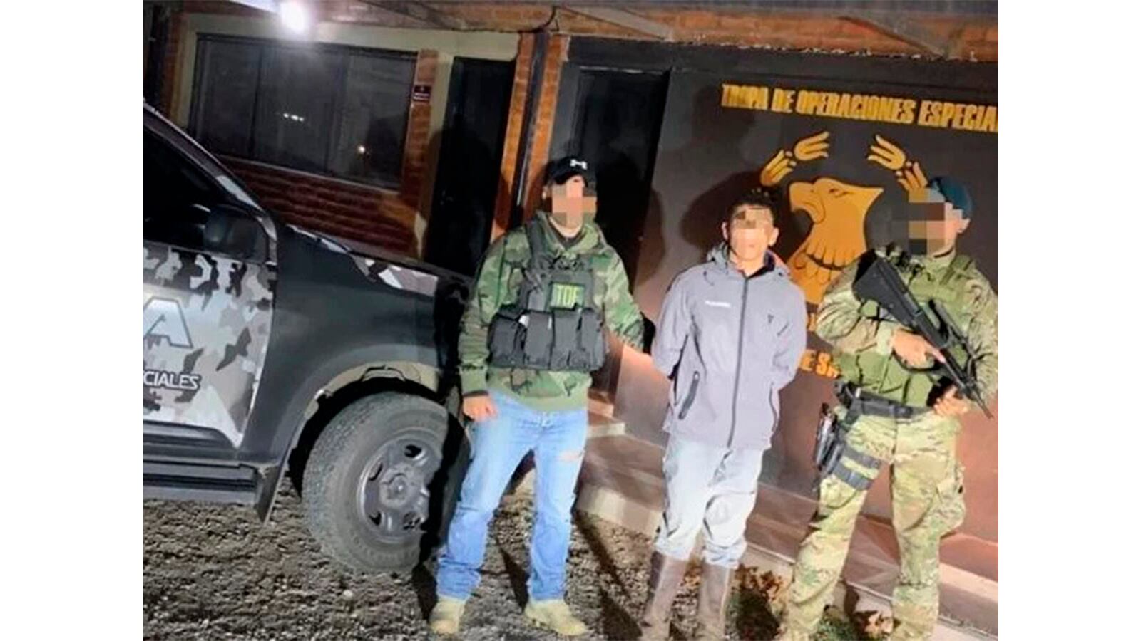 Personal de las TOE lo detuvo en Andino.