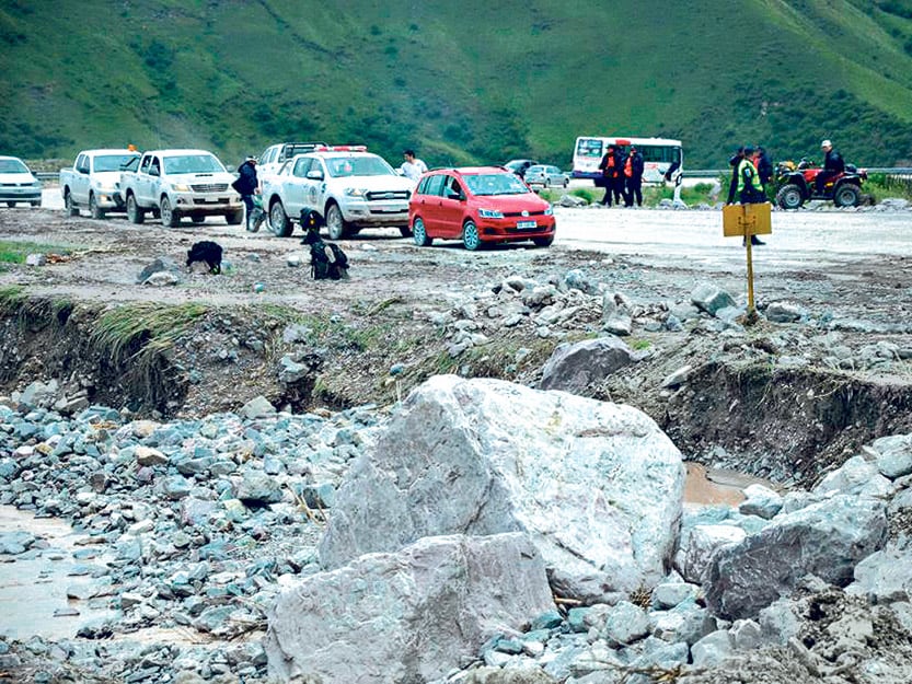 Los trabajos en la ruta 9, la principal de la quebrada, van a insumir varios días.