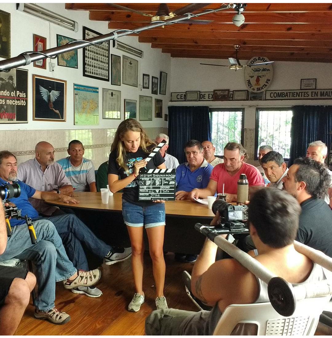 Una instancia del rodaje del documental de Jimena Chávez.