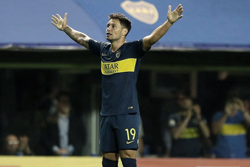 Un festejo con Boca de Mauro Zárate.