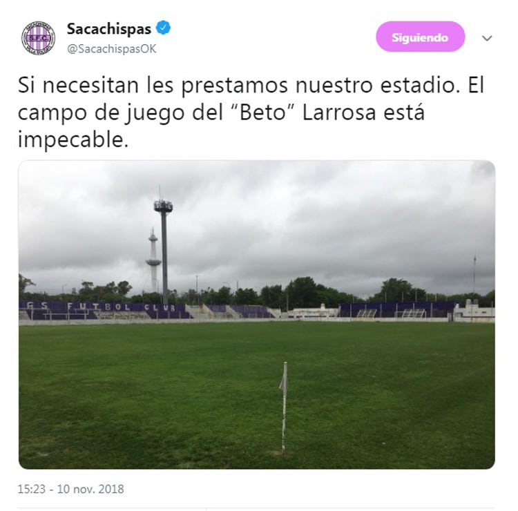 El tuiteo de Sacachispas: una invitación a jugar en su cancha