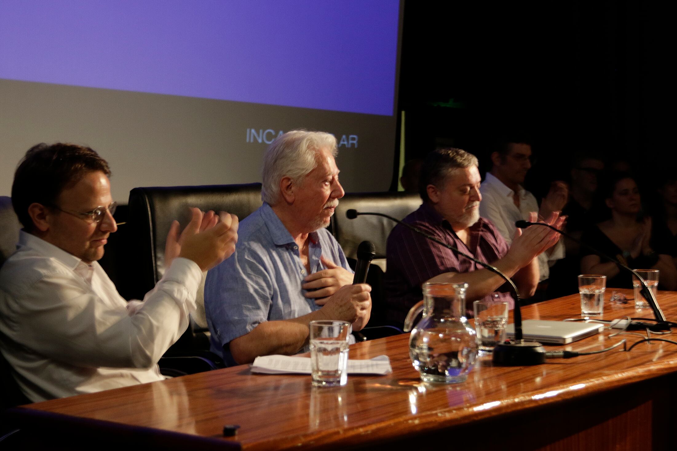 Nicolás Batlle, Luis Puenzo y Raúl Rodríguez Peilá, nuevo gerente general del Incaa.