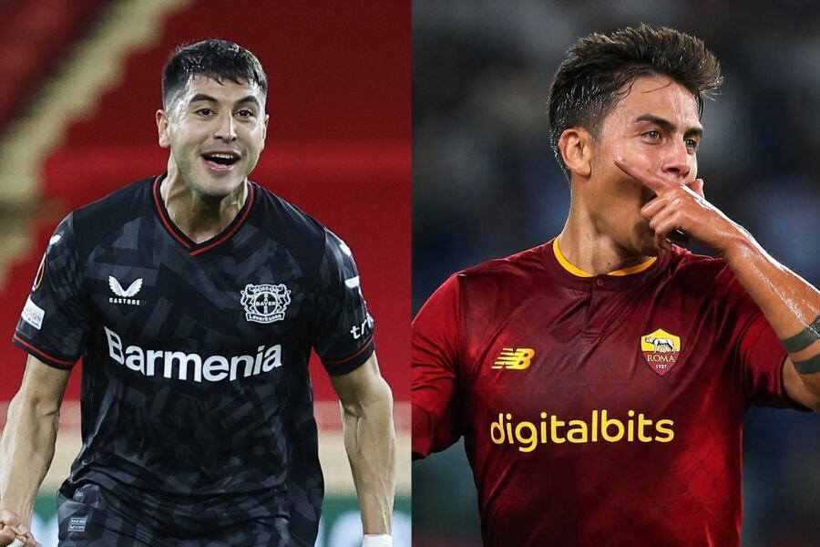 Exequiel Palacios y Paulo Dybala, los campeones del mundo que se enfrentaron por la semi de la UEFA League. Pasó "La Joya".