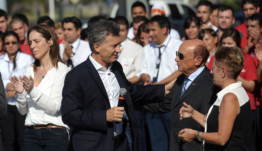 Alfredo Coto, titular de la cadena homónima, durante un encuentro con el presidente Macri en febrero.