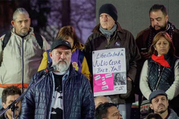 El reclamo por la libertad de Baez se escuchó en el acto por los dos años de la desaparición de Santiago Maldonado.