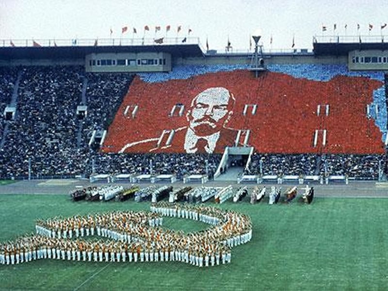 La ceremonia inaugural de los Juegos de Moscú 80 en el estadio Lenin.