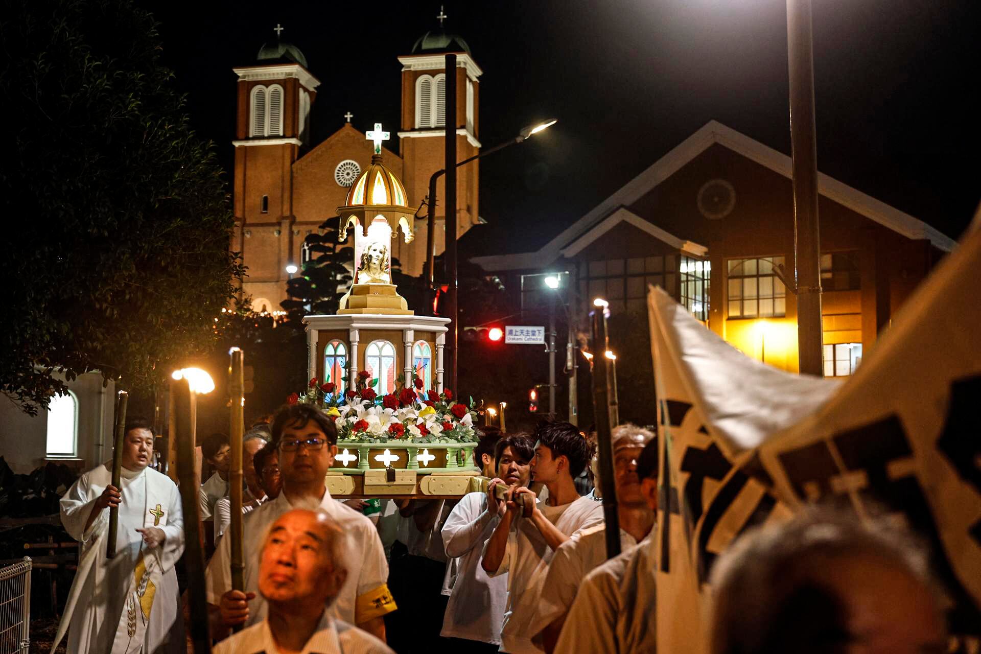 Ceremonia de conmemoración en Nagasaki.