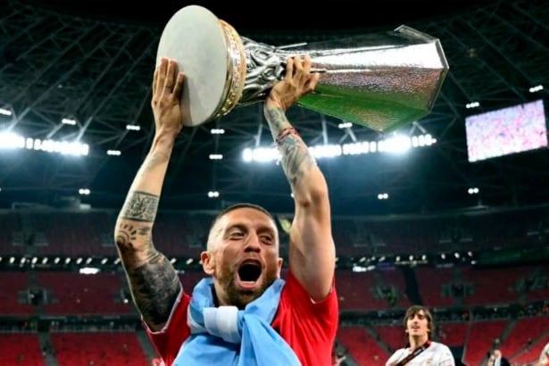 Papu Gómez, campeón con el Sevilla de la Europa League.