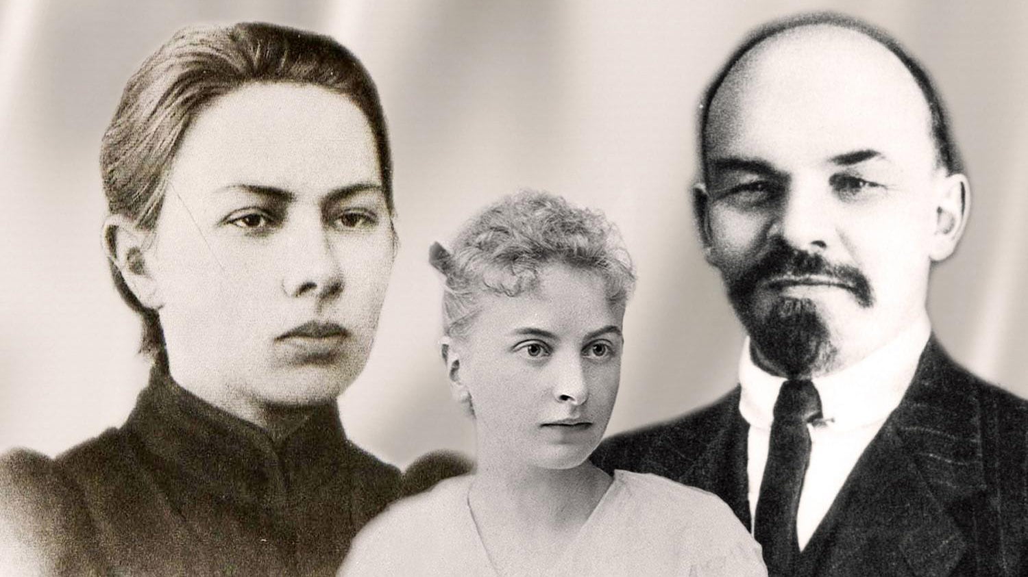 Lenin con su esposa Nadezhda Krúpskaya y su amante Inessa Armand.
