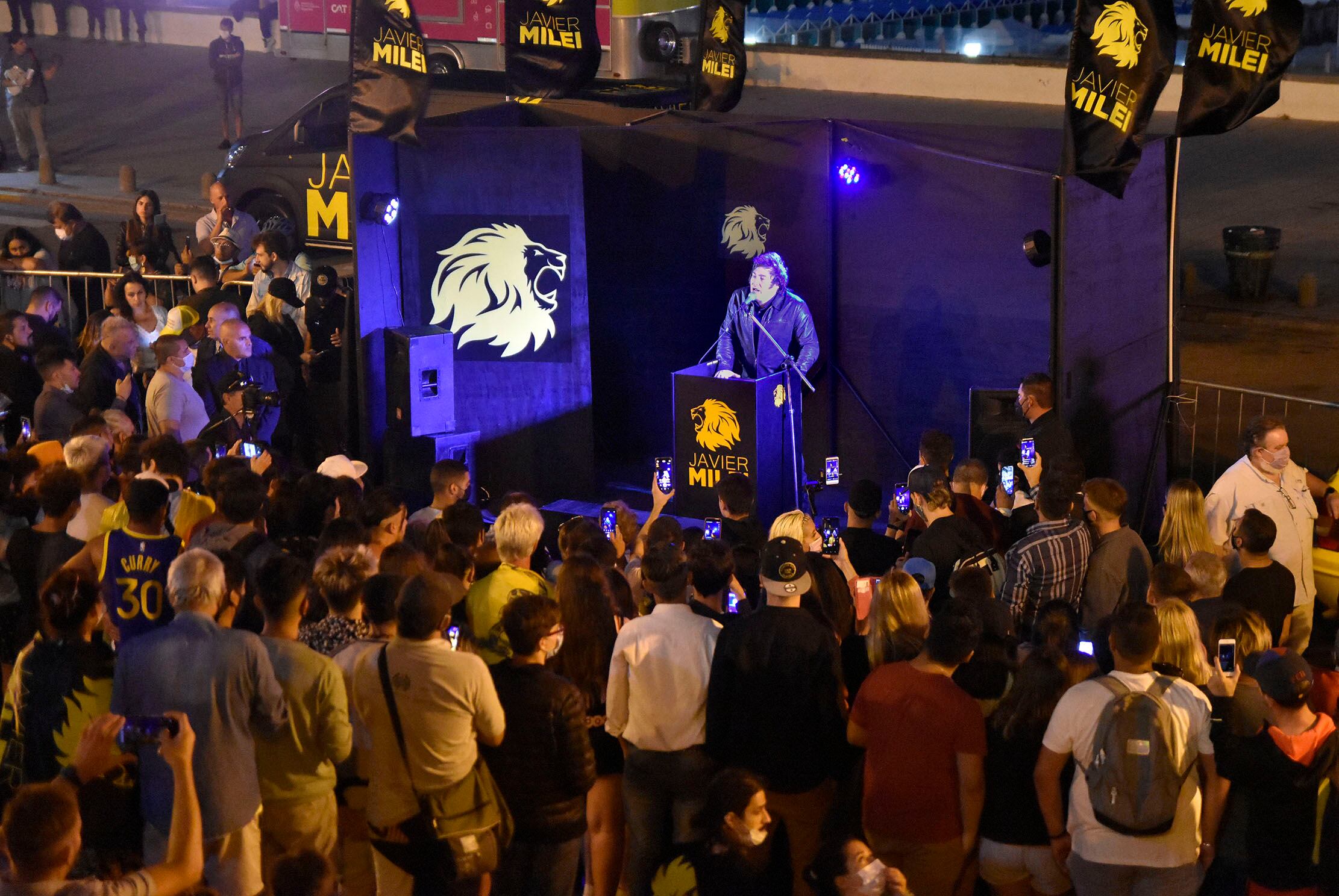 Javier Milei en campaña.