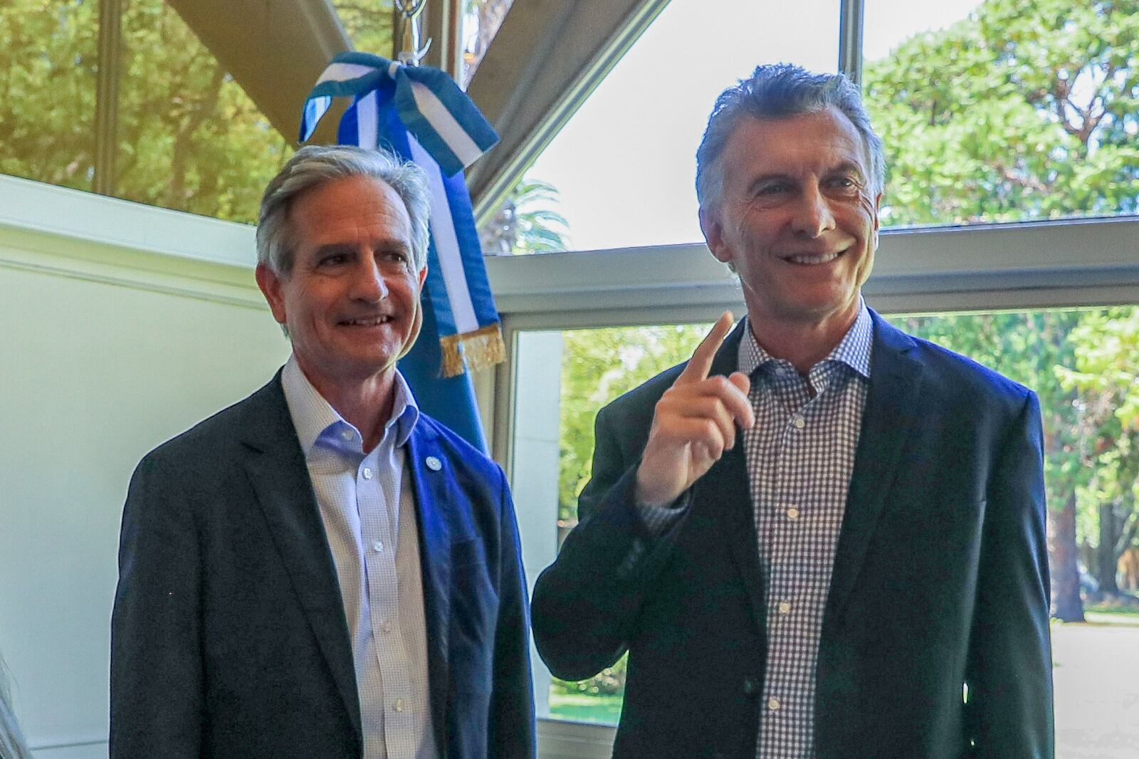 Macri e Ibarra, cuando uno era Presidente de la Nación y el otro estaba a cargo de la Secretaría de Modernización. Ahora van por Boca