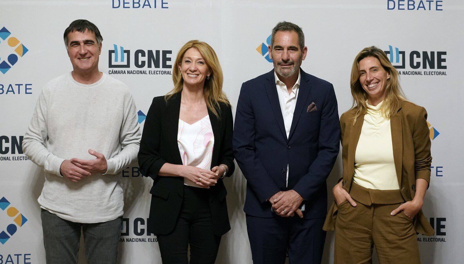 Antonio Laje, Érica Fontana, Pablo Vigna y Luciana Geuna. Imagen: Cámara Nacional Electoral
