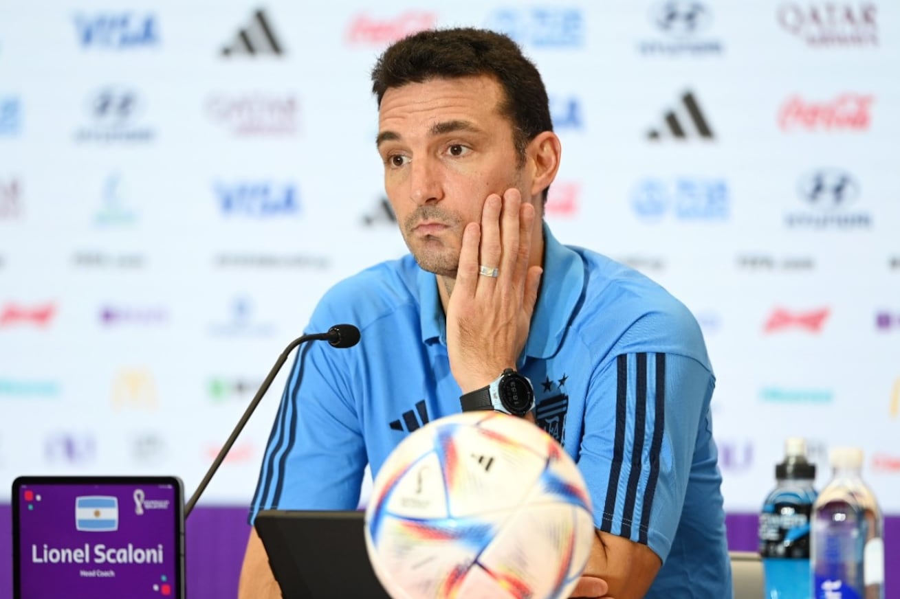 Lionel Scaloni habla en conferencia de prensa, antes de Argentina vs Australia.