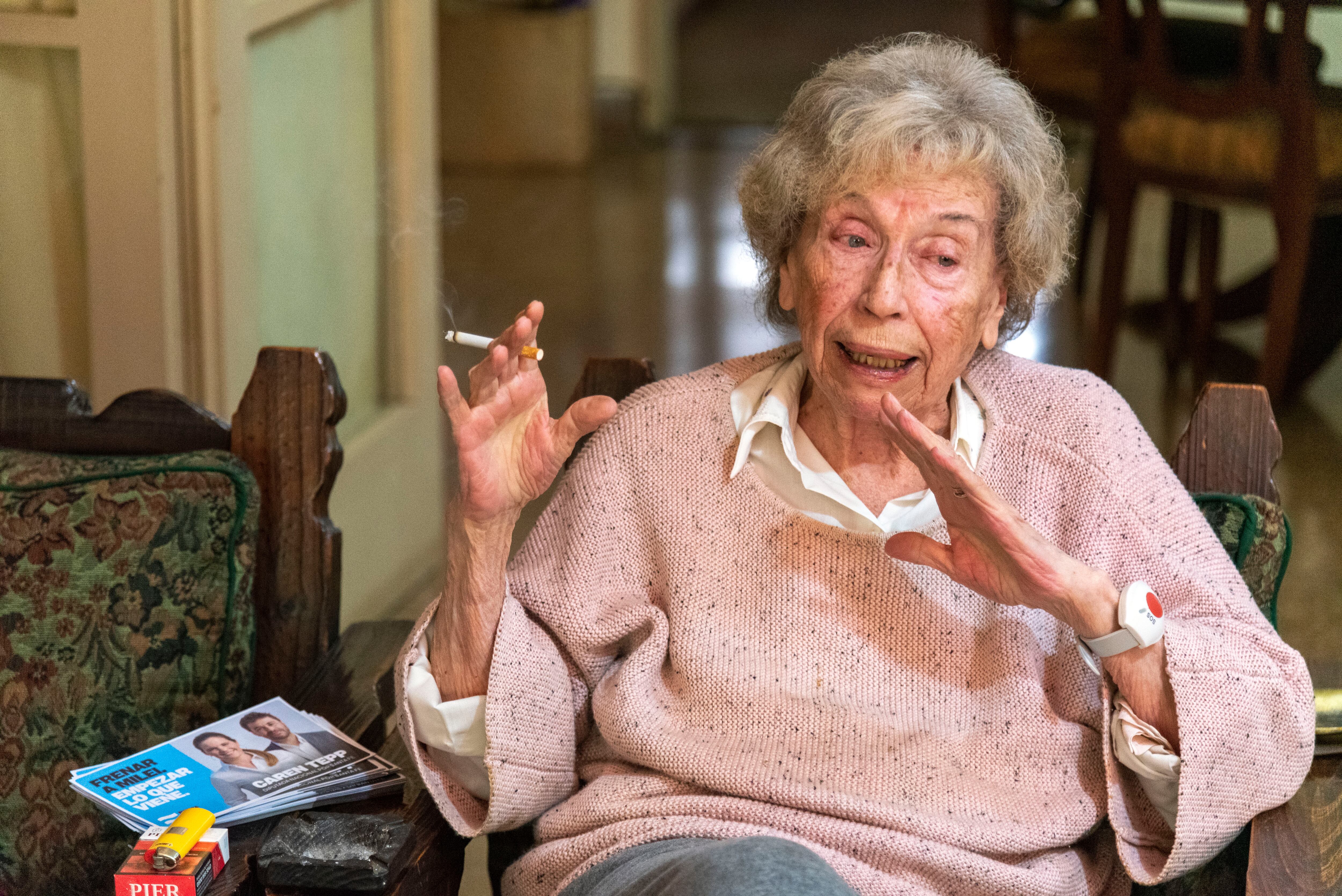 Nené Castiglioni en su casa, en Rosario. 