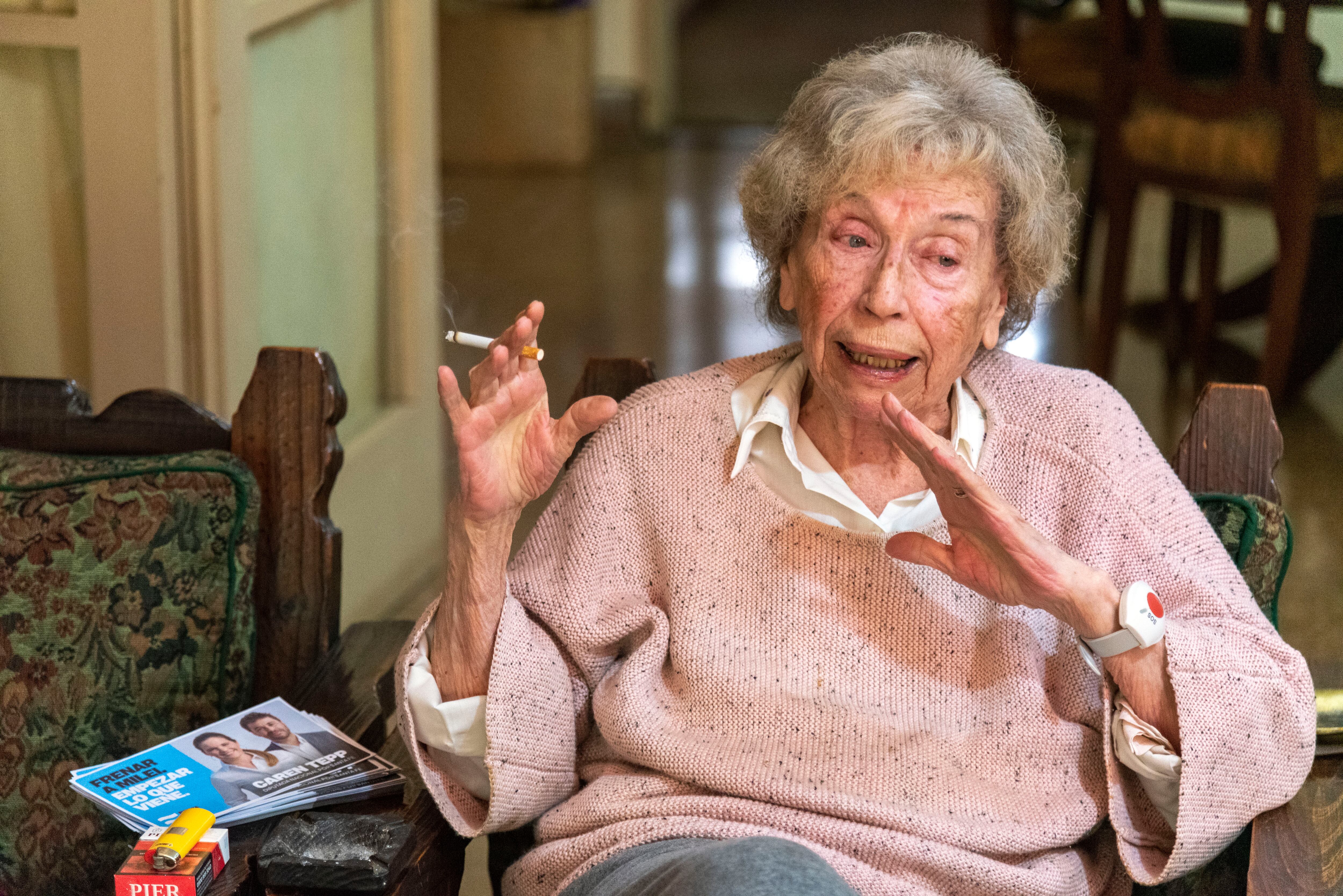 Nené Castiglioni en su casa, en Rosario.