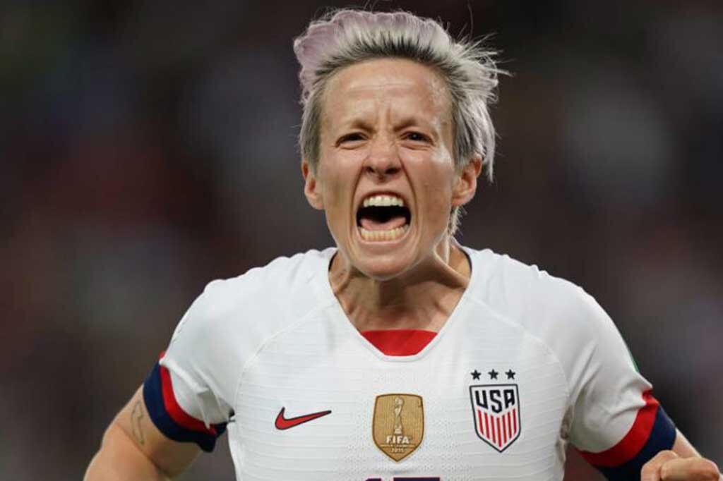 Megan Rapinoe, capitana y figura de la selección de Estados Unidos.