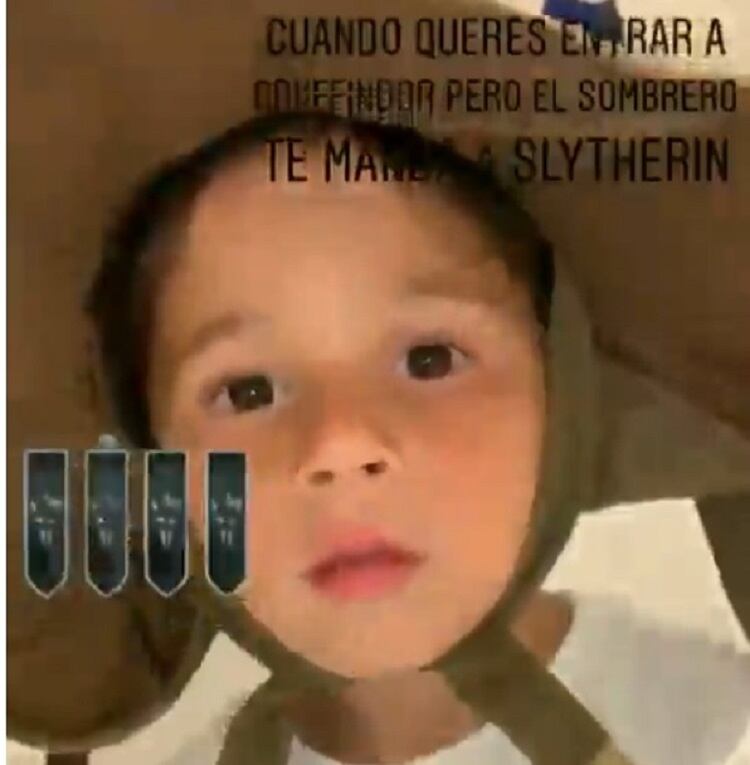 Mateo Messi, en el video que se viralizó. 