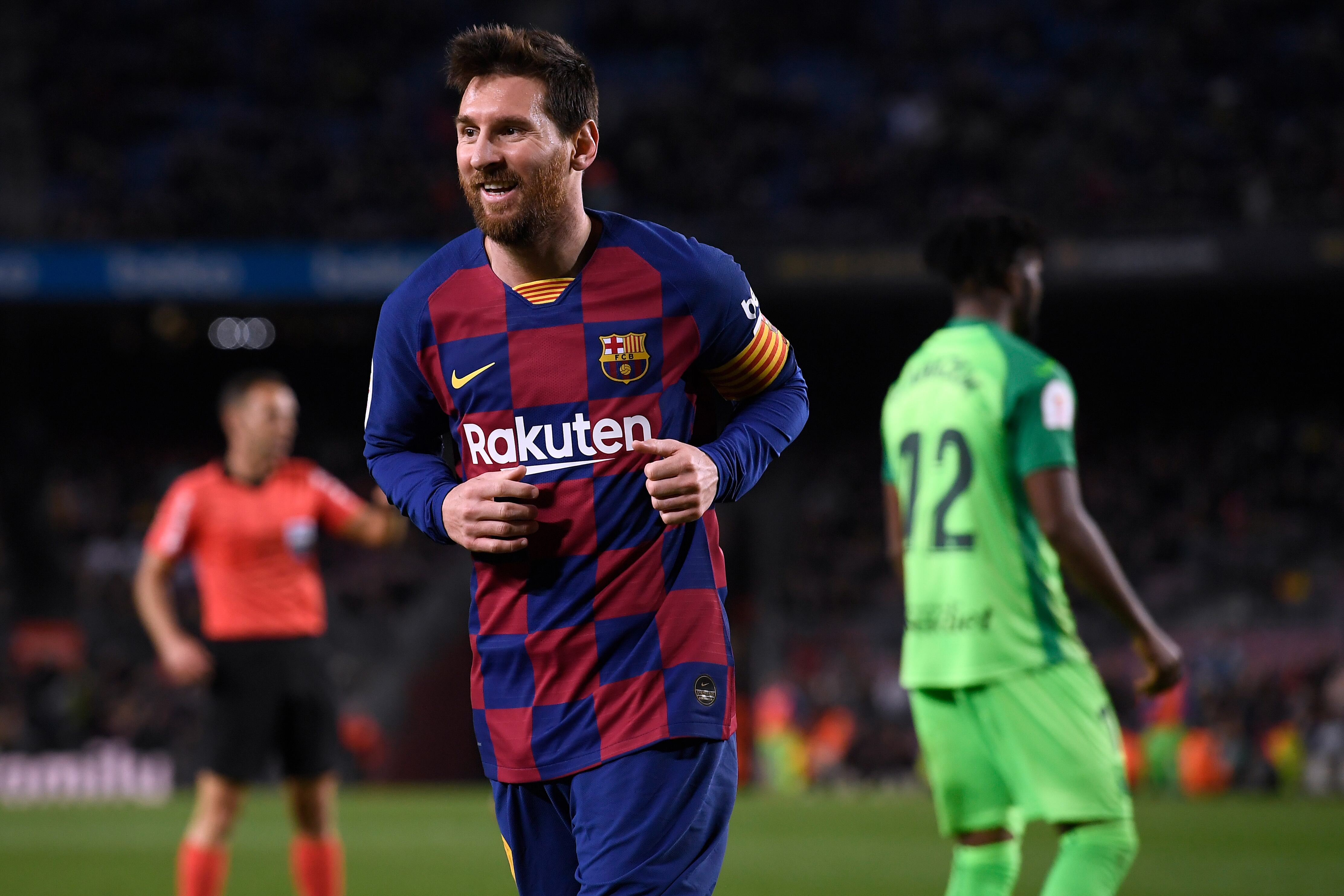 Messi festeja el segundo de su cosecha, Goleó Barcelona y sigue en la Copa del Rey.