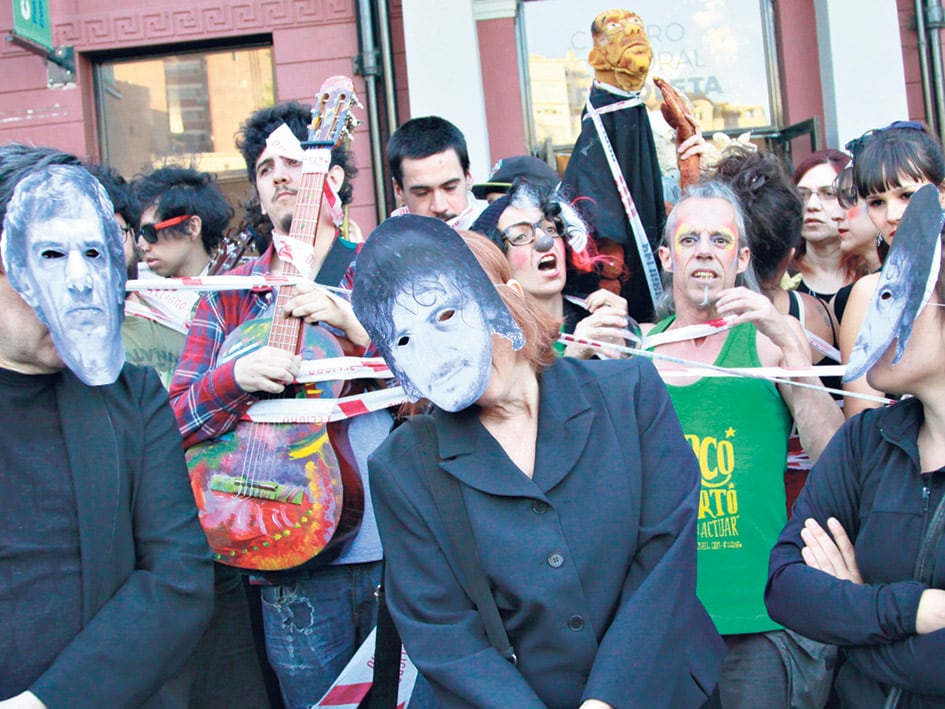 A fin de 2016, artistas y trabajadores de la cultura hicieron una performance.