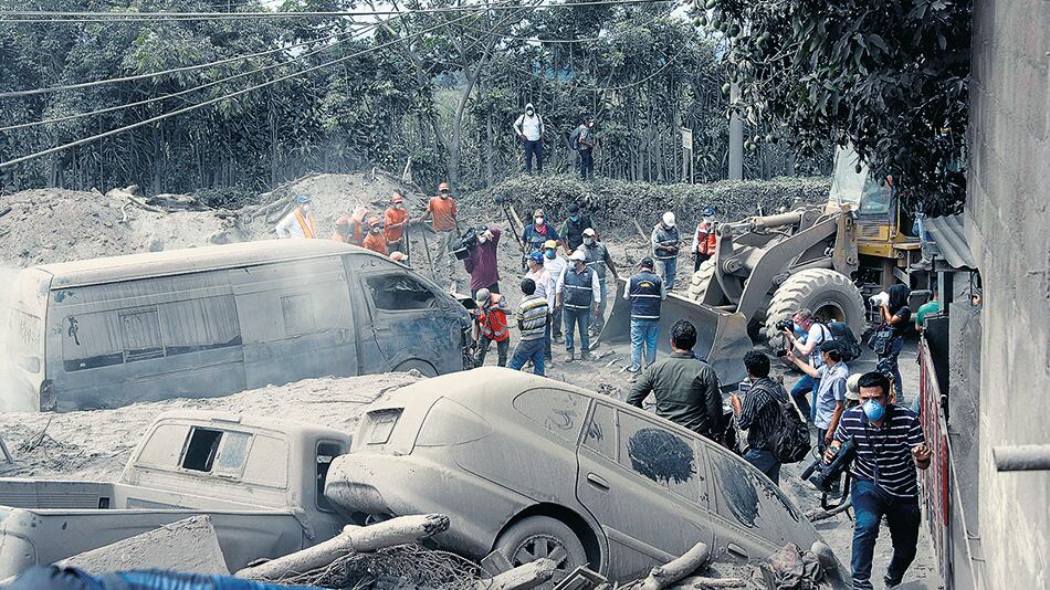 Un alud de lava y ceniza.