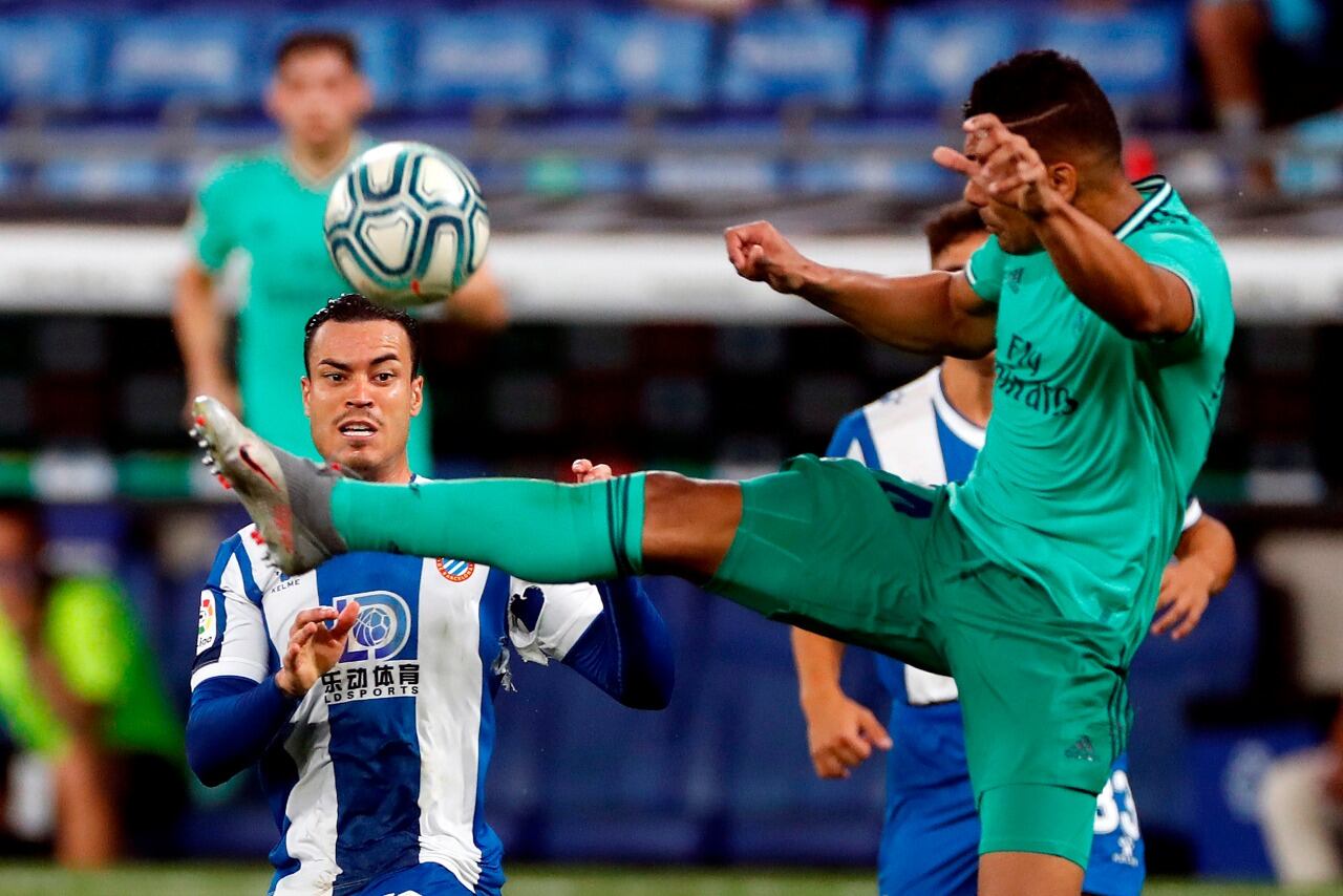 El brasileño Casemiro, autor del único tanto de Real Madrid.