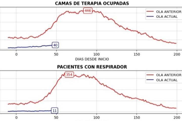 Los cuadros que permiten visualizar el impacto de las vacunas.