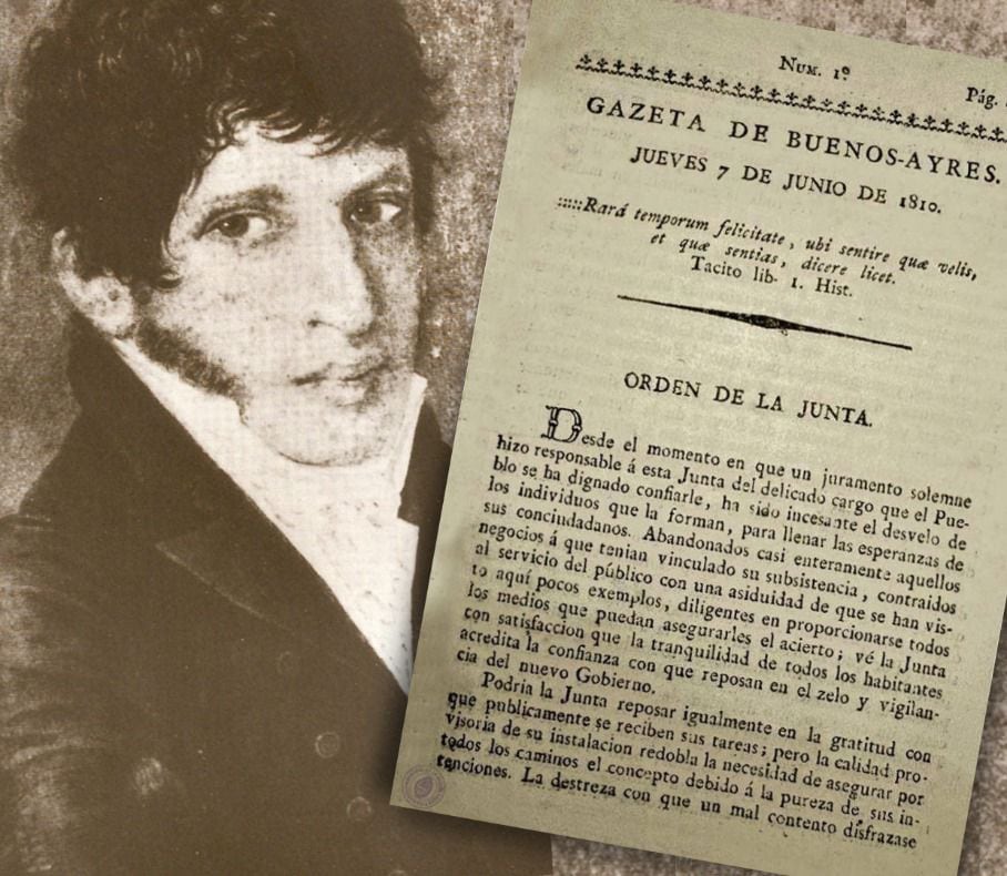La única imagen fiel de Mariano Moreno, contra la siempre difundida. 