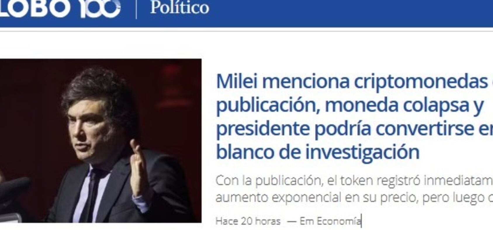 Así retrataron los medios internacionales la fallida criptomoneda que  promocionó Milei – Página|12