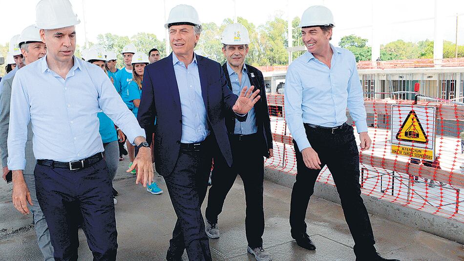 Mauricio Macri recorrió las obras de la Villa Olímpica junto a Rodríguez Larreta y Santilli.