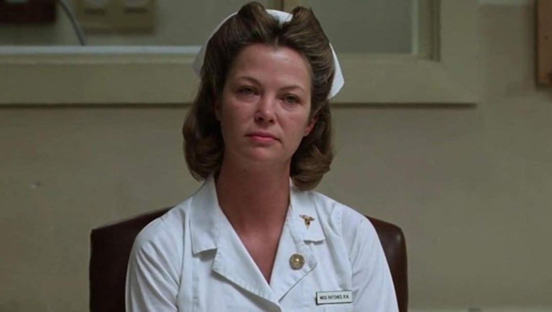 Fletcher, en el papel de la enfermera