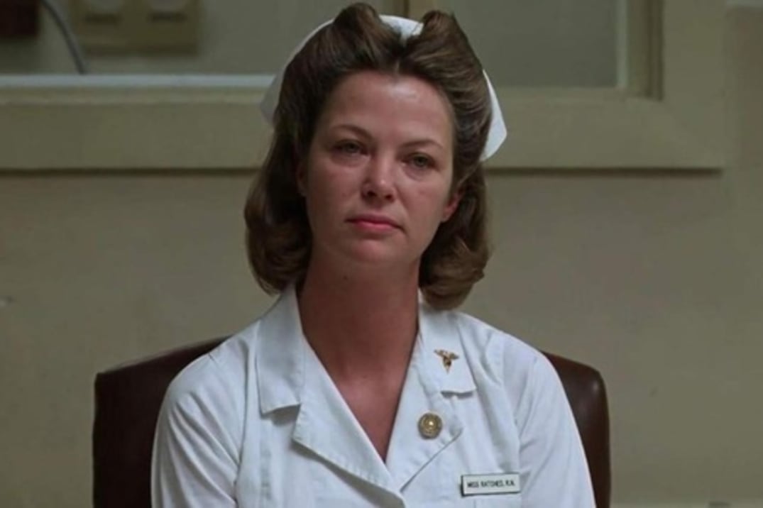 Fletcher, en el papel de la enfermera