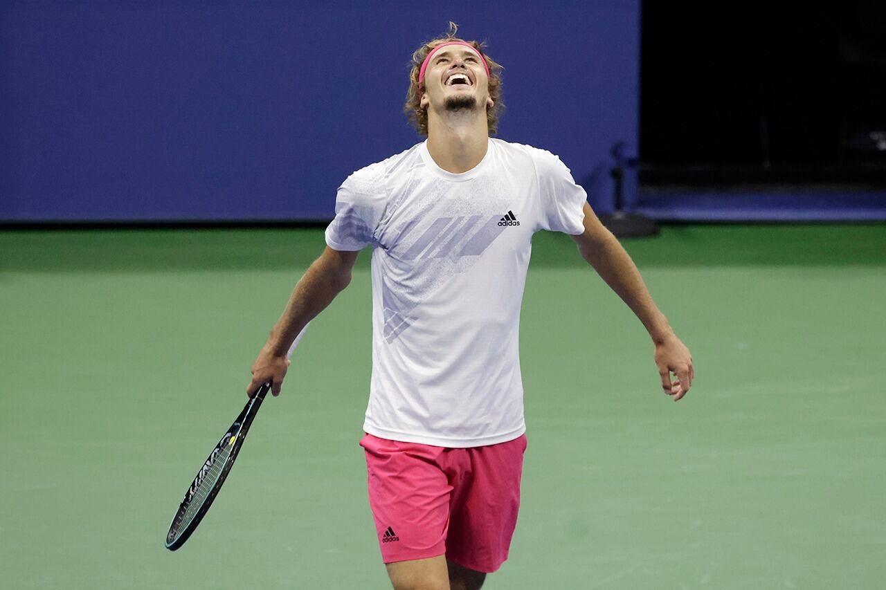 La alegría del alemán luego de un partido intenso en Nueva York.